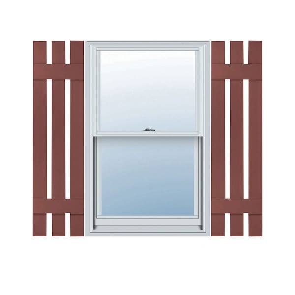 Ekena Millwork Builders Edge, Standard Three Board Spaced, Board-n-Batten Shutters, 70120043027, PR 070120043027 - main